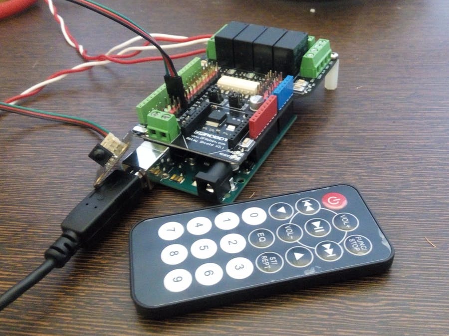 IR Home Automation based on DFRobot's Relay Shield